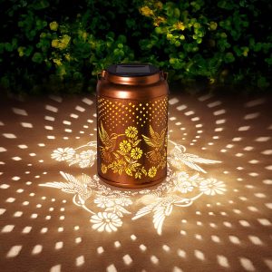 Hummingbird Solar Lantern Outdoor Waterproof Garden Decor Hanging Solar Lights Gifts for Women Mom Grandma Metal Garden Decorative Outside for Yard Patio Lawn Pathway Landscape