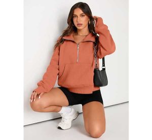 AUTOMET Womens Sweatshirts Half Zip Cropped Pullover Fleece Quarter Zipper Hoodies 2025 Fall Fashion Outfits Clothes