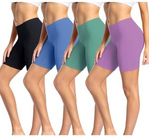 wirarpa Women’s Cotton Boy Shorts Underwear Anti Chafing Soft Biker Short Plus Boy Shorts Panties 4 Pack