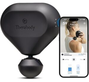 TheraGun Therabody Prime (5th Generation) – Deep Tissue Percussion Therapy Massage Gun – Bluetooth Enabled, Personal Massager for Pain Relief in Neck, Back, Leg, Shoulder and Body (Black)