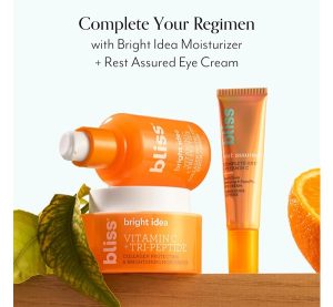 Bliss Bright Idea Vitamin C + Tri-Peptide Collagen Brightening Face Skincare Serum – Anti Aging, Reduces Dark Spots, Boosts Skin Elasticity – Clean – Vegan & Cruelty-Free – 1 Fl Oz