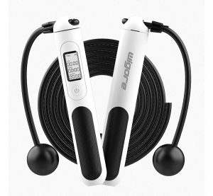 Jump Rope,Ropeless jump ropes weighted with counter for fitness,Home, Indoor or Outdoor exercise use,Workout,Crossfit,Gym,Cordless jump rope for Women,Men, Adults, Kids