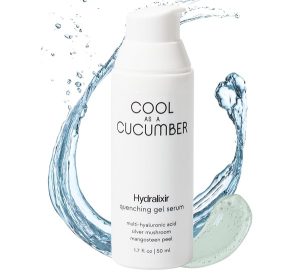 Cool as a Cucumber Hydralixir Face Serum, Hydrating Gel Facial Serum with Hyaluronic Acid, Beta Glucan, Aloe Vera, Intense Hydration, Vegan, Fragrance Free, Non Comedogenic, Oil Free, 1.7 FL Oz