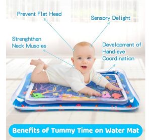 Infinno Inflatable Tummy Time Mat Premium Baby Water Play Mat for Infants and Toddlers Baby Toys for 3 to 24 Months, Strengthen Your Baby’s Muscles, Portable