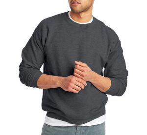 Hanes Men’s EcoSmart Fleece, Pullover Crewneck Sweatshirt, 1 or 2 Pack