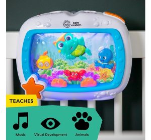 Baby Einstein Sea Dreams Soother Musical Crib Toy and Sound Machine, Pink, Newborn and up